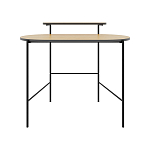 Стол письменный овальной формы с полкой LOUB WORKING TABLE BLACK OAK варинант исполнения - 1 | Loft Concept в Новосибирске