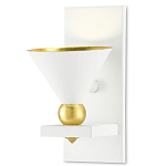Бра с бело-золотыми плафоном в форме конуса Light Source варинант исполнения - 4 | Loft Concept в Новосибирске