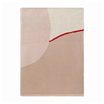 Плед из хлопка бежевого цвета с абстрактным принтом Elysian Flow Peach варинант исполнения - 2 | Loft Concept в Новосибирске