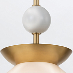 Подвесной светильник латунного цвета с конусовидным белым плафоном Quintiesse варинант исполнения - 4 | Loft Concept в Новосибирске