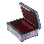 Шкатулка из натурального камня лазурит и чароит Stone Casket варинант исполнения - 3 | Loft Concept в Новосибирске