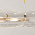 Люстра с прозрачным волнистым плафоном в форме цветка Ethereal Bloom варинант исполнения - 9 | Loft Concept в Новосибирске