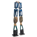 Комплект из 2-х деревянных статуэток Asmat Tall Statuettes Blue Green варинант исполнения - 2 | Loft Concept в Новосибирске