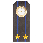 Часы погон подарочные настольные Авиация ВМФ из натурального камня Змеевик Military Clock варинант исполнения - 16 | Loft Concept в Новосибирске