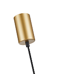 Подвесной светильник с сетчатым металлическим плафоном цилиндрической формы золотой Metal Mesh варинант исполнения - 5 | Loft Concept в Новосибирске