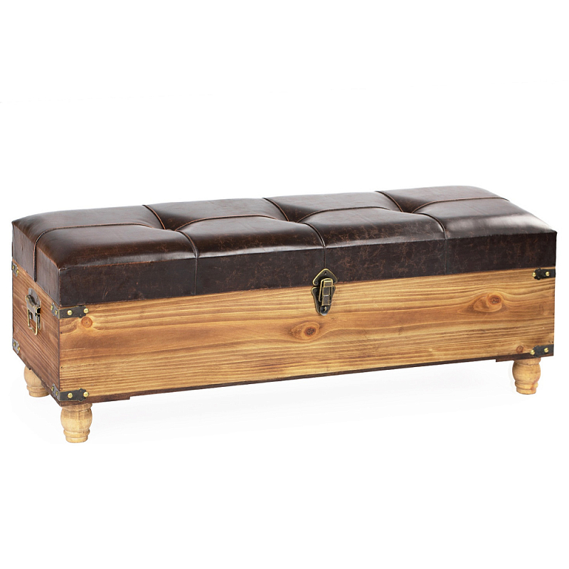 Пуф The Brown Chest Коричневый Пуф The Brown Chest Коричневый в Новосибирске | Loft Concept