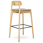 Барный стул из массива ясеня Elegant Ash Shape варинант исполнения - 4 | Loft Concept в Новосибирске