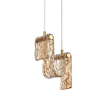 Подвесной светильник волнистой формы из фактурного стекла Wave варинант исполнения - 2 | Loft Concept в Новосибирске