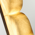 Бра с изогнутым плафоном из белого алебастра на прямоугольном основании Cryptocrystalline Stone варинант исполнения - 8 | Loft Concept в Новосибирске