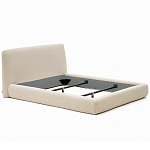 Кровать со съемным бежевым чехлом из ткани букле White Boucle Collection варинант исполнения - 1 | Loft Concept в Новосибирске