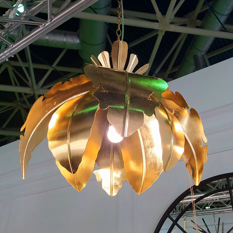 Подвесной светильник Tropical Leaves Hanging lamp Золотой Подвесной светильник Tropical Leaves Hanging lamp Золотой в Новосибирске | Loft Concept