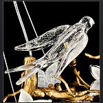 Люстра в виде золотой ветки с цветами и птичками Marvelous Garden варинант исполнения - 10 | Loft Concept в Новосибирске