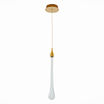 Подвесной светильник с плафоном в форме капли на золотистом каркасе Raindrop варинант исполнения - 3 | Loft Concept в Новосибирске