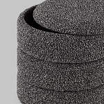 Пуф Three Gray в ткани букле серого цвета варинант исполнения - 5 | Loft Concept в Новосибирске