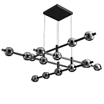 Люстра подвесная черная в сочетании с серыми стеклянными плафонами Embodiment варинант исполнения - 1 | Loft Concept в Новосибирске