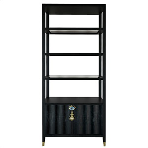 Стеллаж со стеклянными полками Elsa Dreams Black