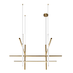 Люстра с 8-ю пересекающимися цилиндрическими плафонами на тонких тросах Trumpet tube варинант исполнения - 4 | Loft Concept в Новосибирске