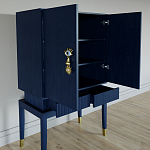 Кабинетный шкаф Elsa Dreams Blue с 2-мя ящиками варинант исполнения - 3 | Loft Concept в Новосибирске