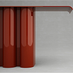 Консоль красная с цилиндрическим основанием Giorgio варинант исполнения - 2 | Loft Concept в Новосибирске