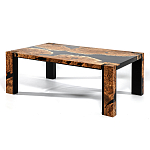 Кофейный Стол River in Autumn Elm Resin Coffee Table варинант исполнения - 4 | Loft Concept в Новосибирске