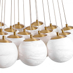 Люстра подвесная круглая с сферическими плафонами из натурального камня Glowing Spheres варинант исполнения - 7 | Loft Concept в Новосибирске