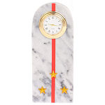 Часы погон МВД подарочные настольные из натурального камня Мрамор Military Clock варинант исполнения - 13 | Loft Concept в Новосибирске