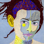 Картина с вышивкой Портрет wall panel People with the yellow ear 2 варинант исполнения - 2 | Loft Concept в Новосибирске