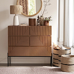 Комод с геометрическим рисунком на ящиках Anders Dark Wood варинант исполнения - 7 | Loft Concept в Новосибирске