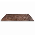 Стол обеденный с коричневой прямоугольной столешницей из керамики на четырех металлических ножках Brown Ceramics варинант исполнения - 2 | Loft Concept в Новосибирске