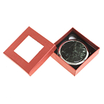 Зеркало карманное двухстороннее круглое из натурального камня Серафинит в подарочной упаковке Silver Stone Mirrors варинант исполнения - 3 | Loft Concept в Новосибирске