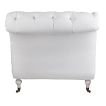 Кушетка белая с мягкой обивкой из велюра Michael Couch варинант исполнения - 3 | Loft Concept в Новосибирске