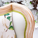 Кресло из натурального бука золотистое с изображением птиц и цветов Blooming Birds варинант исполнения - 2 | Loft Concept в Новосибирске