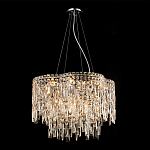 Люстра подвесная с хрустальными подвесками и металлическим основанием цвета Хром Ludivine Lighting варинант исполнения - 4 | Loft Concept в Новосибирске