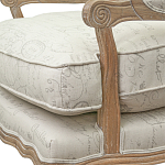 Кресло со спинкой из ротанга Ellie Rattan Armchair beige print flax варинант исполнения - 4 | Loft Concept в Новосибирске