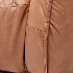 Трехместный диван с кожаной обивкой коричневый Coste Leather Sofa варинант исполнения - 7 | Loft Concept в Новосибирске