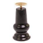 Подсвечник из натурального камня змеевик чёрного цвета Stone Candlestick варинант исполнения - 2 | Loft Concept в Новосибирске