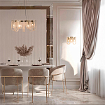 Бра с металлическим основанием золотого цвета и хрустальными подвесками Textured Glass варинант исполнения - 8 | Loft Concept в Новосибирске