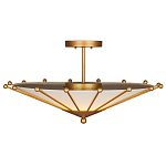 Потолочный светильник в форме конуса с каркасом золотого цвета и тканевым абажуром Inspiration in Light варинант исполнения - 3 | Loft Concept в Новосибирске