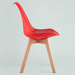 Стул с основой из пластика и мягким сиденьем Arvika Red варинант исполнения - 3 | Loft Concept в Новосибирске