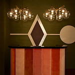 Обои ручная роспись Chez Nina by India Mahdavi Standard colourway on Perfect Green slub silk варинант исполнения - 3 | Loft Concept в Новосибирске