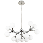Люстра с плафонами из стеклянных шаров Pearls Suspension Chrome Chandelier варинант исполнения - 2 | Loft Concept в Новосибирске