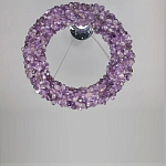 Люстра кргулая из фиолетового хрустального камня Purple Diamond варинант исполнения - 1 | Loft Concept в Новосибирске