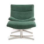 Кресло вращающееся с подставкой для ног зеленое Verdante варинант исполнения - 2 | Loft Concept в Новосибирске