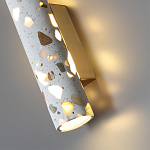 Бра с цилиндрическим белым бетонным плафоном Terrazzo Light варинант исполнения - 4 | Loft Concept в Новосибирске