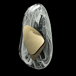 Бра овальное из стекла с золотым элементом Flow Texture  варинант исполнения - 6 | Loft Concept в Новосибирске