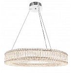 Люстра подвесная круглая из прозрачного хрусталя с корпусом из металла цвета хром Selfsufficient варинант исполнения - 4 | Loft Concept в Новосибирске