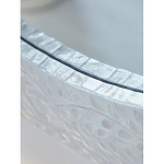 Зеркало круглое инкрустированное раковинами устриц Bone Inlay Dome Mirror White варинант исполнения - 5 | Loft Concept в Новосибирске