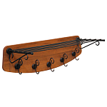 Вешалка настенная с металлической полкой и 5-ю черными крючками Noble Branches варинант исполнения - 1 | Loft Concept в Новосибирске