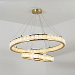 Люстра с 2-мя кольцами из натурального камня с регулируемыми плафонами Durability of Stone варинант исполнения - 3 | Loft Concept в Новосибирске