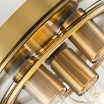 Потолочный светильник для ванных комнат с круглым стеклянным плафоном и тремя лампами Quoizel варинант исполнения - 4 | Loft Concept в Новосибирске